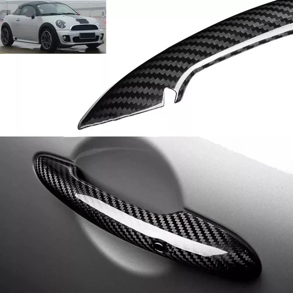 F54 F55 F56 F57 F60 Covers Carbon Fiber Black Carbon Fiber Door Handles High Universality Fitment Car Aesthetics