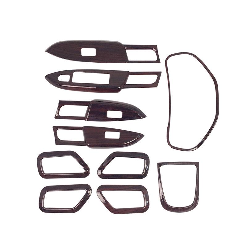 BALENO Peach Wood Interior Trim Set: Door Bowl, Armrest, Gear Shift Frame, Dashboard Trim