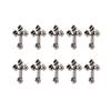 10 шт. - Серия 'Кресты' 3D Шармы для Дизайна Ногтей, Металлические Punk-Chrome Hearts Камни-Украшения для Ногтей Наклейки для Украшения Ногтей на Руках и Ногах