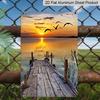 2D Flat 8×12 Inch Tranquil Sunset and Seascape with Birds Metal Sign - Calming Lake Landscape Wall Decor, Aluminum Hanging for Living Room, Cabin or