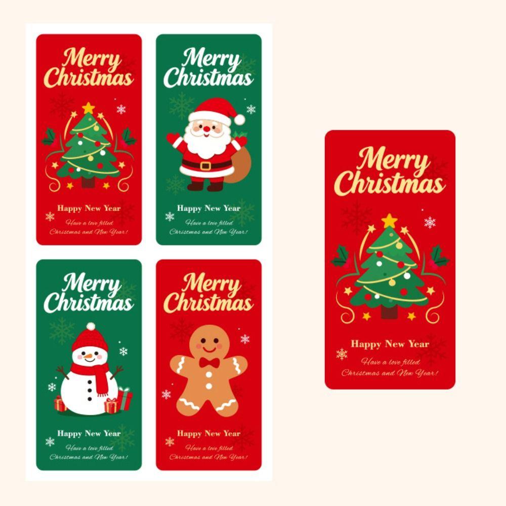 100Pcs Christmas Handicraft Labels Handmade Baking Sealing Stickers Gift Wrapping