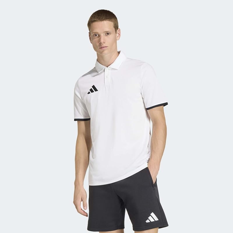 [Adidas] Футбольная рубашка-поло Entrada26 Поло Мужская MIP66 Белый/Черный (JZ6661) 2L