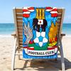 Newcastle United Crest Printed Beach Towel, Super Soft Microfiber, Perfect Gift Birthday, for Pool, Beach, Travel, for family and friends
