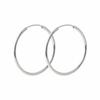 92.5 Sterling Silver Daily Simple Fashion Pipe Ring Silver Earrings 25mm