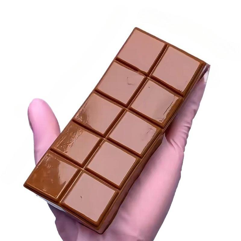 Сквиши Шоколадный Батончик Игрушки для Сжатия Медленно Поднимающийся Белый Шоколадный Батончик Липкая Игрушка Имитация Еды Снятие Стресса Расслабление Рук Подарки