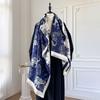 Imitation Cashmere Scarf Winter Elephant Thickened Scarf Neck Protection Warm Shawl Double-Sided Jacquard Scarf Women