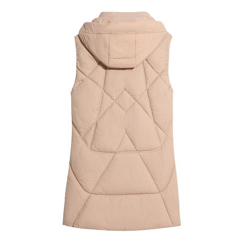 Осенне-зимний пуховый хлопковый жилет женский длиной до колена свободный жилет большого размера верхняя одежда жилет куртка