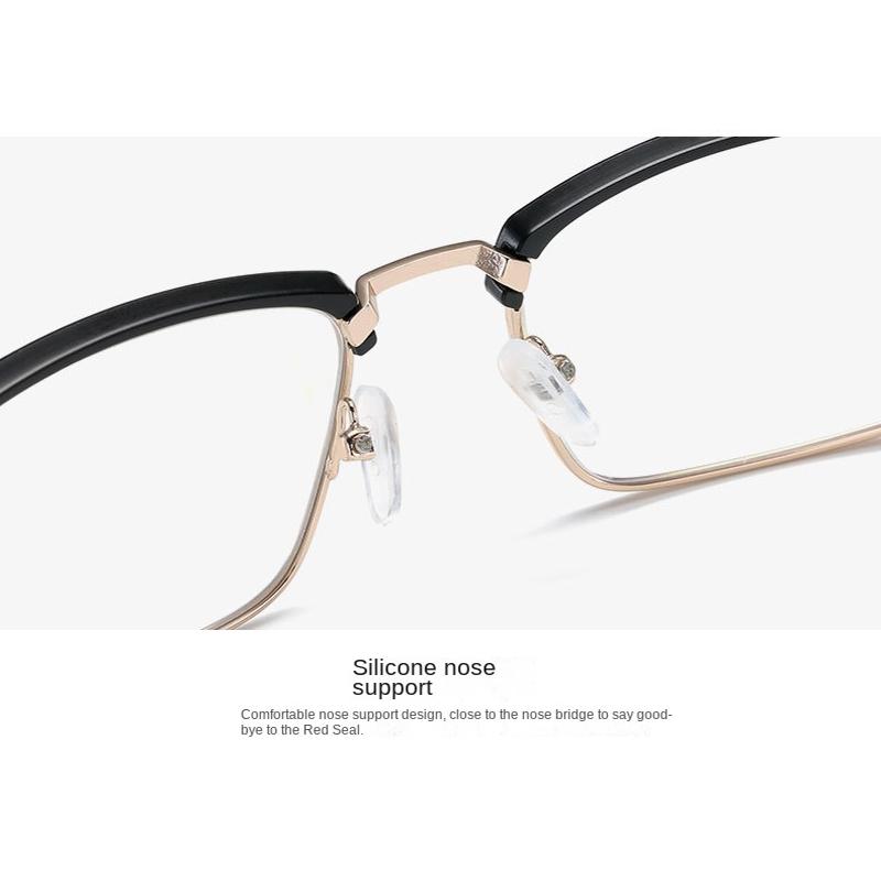 2Pcs Square Reading Glasses Men Myopia Eyewear Anti Blue Light Half Frame Myopia Eyeglasses
