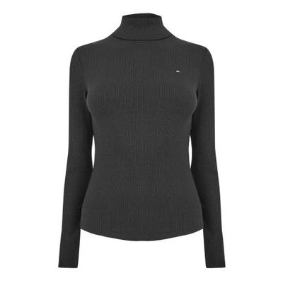 Womens/Ladies Roll Neck Slim Long-Sleeved Top