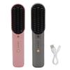 Cordless Hair Straightener Brush Rechargeable Hair Straightening Comb Curling Iron Portable Electric