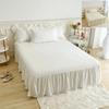 1 шт., кружевная однотонная юбка с рюшами, покрывало для кровати, юбка для спальни, нескользящий чехол для матраса, простыня/покрывало