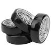 4Pcs RC Micro Truck Plastic Tires Accessories for WPL D12 Model Car Upgrade Partssilver