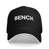 Бейсболка BENCH Черная с Белой Вышивкой Логотипа и Контрастной Отделкой Классический Уличный Стиль для Повседневной Носки
