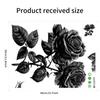 Creative Black Rose Wall Stickers Personalized Bedroom Living Room Home Decor Wall Decoration Peel and Stick