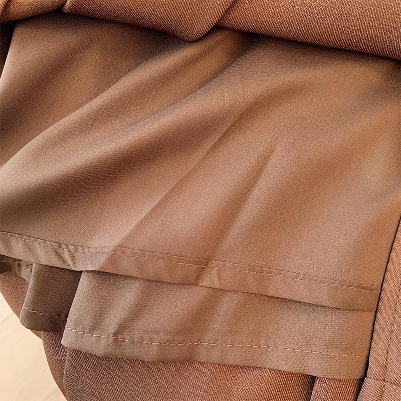 Plus Size Women's High Waist Pleated A-line Half-body Skirt Commuter Style Spring and Autumn New Elastic Waist Skirt