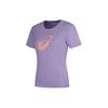 Round Neck Pullover Breathable Short Sleeve T-Shirt Women Tops Purple 2032C754-500