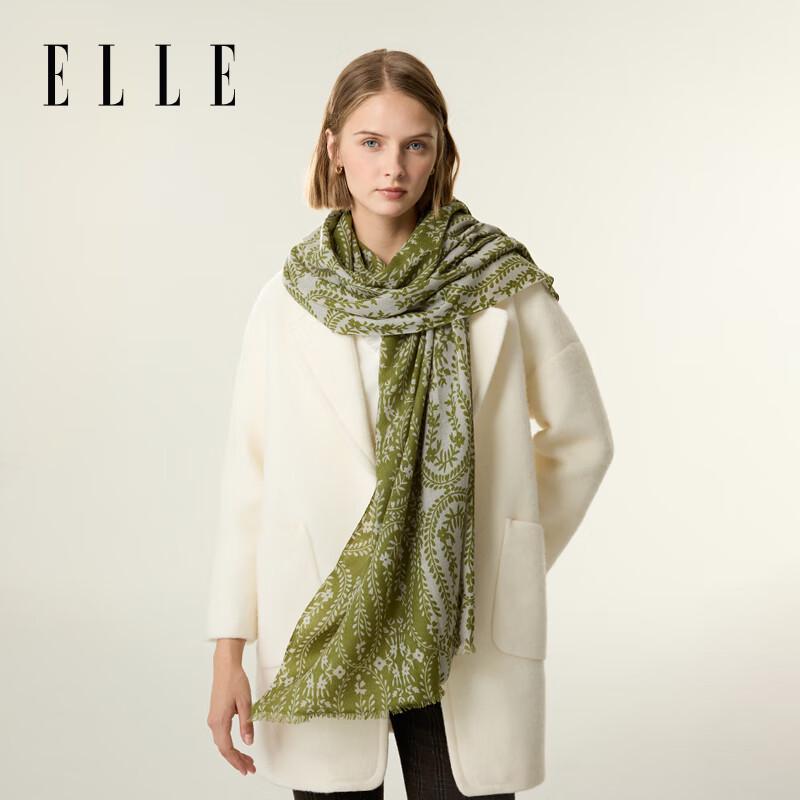 ELLE Женский шарф и шаль из 100% чистой шерсти в подарочной коробке