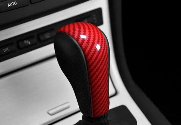 Декоративная рамка-крышка рычага переключения передач, аксессуар для BMW E90 E92 E93 E60 Z4 E89, Красный Углепластик (Тип Б, Внешний вид)