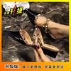 Popular Small Fragrant Wind Rivet High Heels Women's Fashion Pointed Thick Heel Cool Slippers Spring and Summer 2025 New