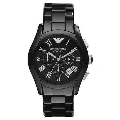 AR1400 Valente Chronograph Black Dial Black Ceramic Мужские часы