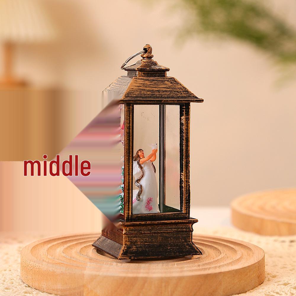 Светодиодный рождественский фонарь Санта-Клауса - Ручной, для внутреннего декора