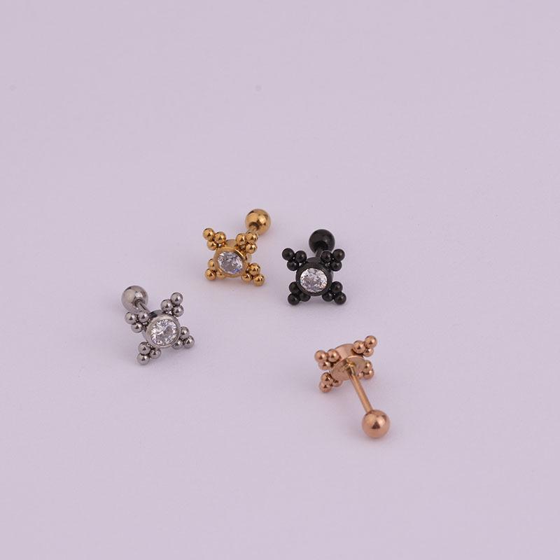 Vogue Small Cartilage Stainless Steel 2022 New 1PC 20G Trend Screw Back Piercing Jewelry Stud Earring Charming