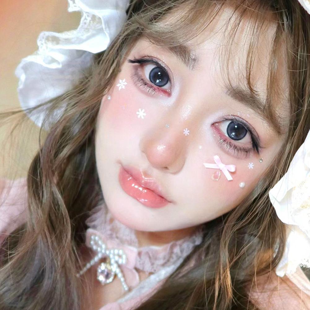 Рождественский макияж наклейки для лица Рождественский макияж лицо Снежная бабочка паста Временное лицо Лицо P M3Z2