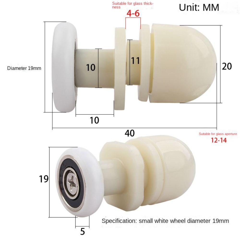 Ролики для душевой двери из ПВХ, запасные части, подвесное колесо, новый шкив для стеклянной двери, ванная комната
