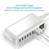 Умное USB-зарядное устройство 8 портов 50 Вт 8 А Многопортовый USB-хаб ЖК-дисплей Быстрая зарядка Настенное зарядное устройство Адаптер питания