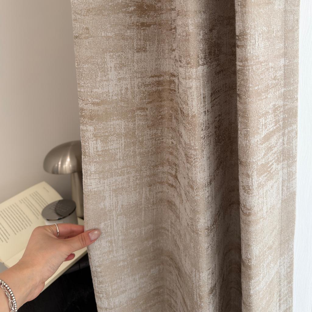 Golden Brown Gilded Thickened Blackout Curtains for Living Room Bedroom French Window Balcony Products