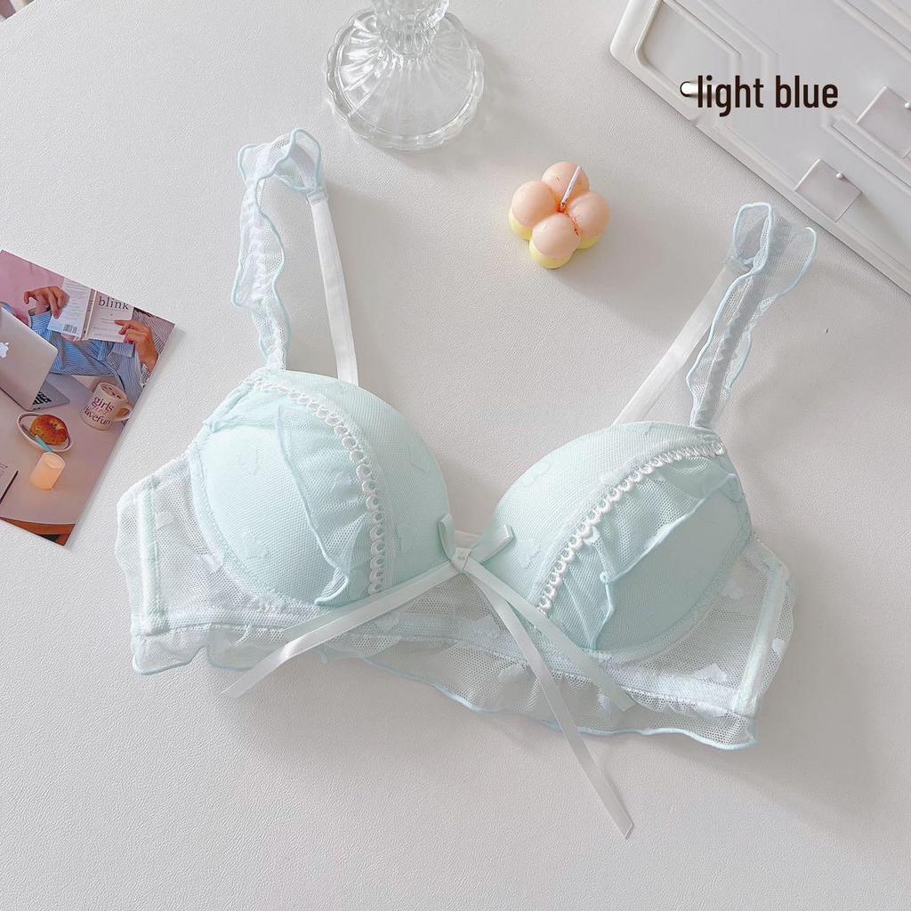 Elegant Lace Wireless Push-Up Bra: Anti-Sag, Enhances Shape