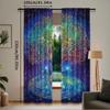 2Pcs Colorful Tree Curtain Tree Of Life With Floral Style Artwork For Bedroom Living Room And Dining Room 29.53X65.35In,