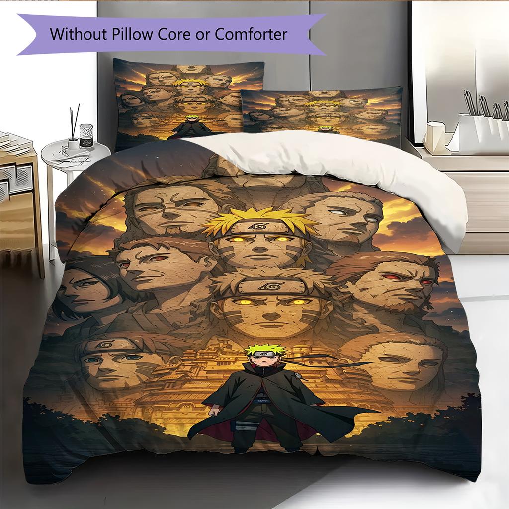 Мультяшный Узор Комплект Постельного Белья Одеяло Пододеяльник Наволочка Домашний Декор Подарок на День Рождения (1 пододеяльник + 2 наволочки, без наполнителя)