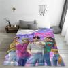 K-Pop Saja Boys Blanket  Warm Soft Fluffy Plush Throw Blanket For Children Couch Chair Sofa Bed Flannel Bedspread Bed Cover