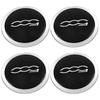 4pcs 133mm Hubcap for Fiat 500 Wheels Centre Hub Caps Set 68078419AC 68078421AC Dust Cover Sliver 51