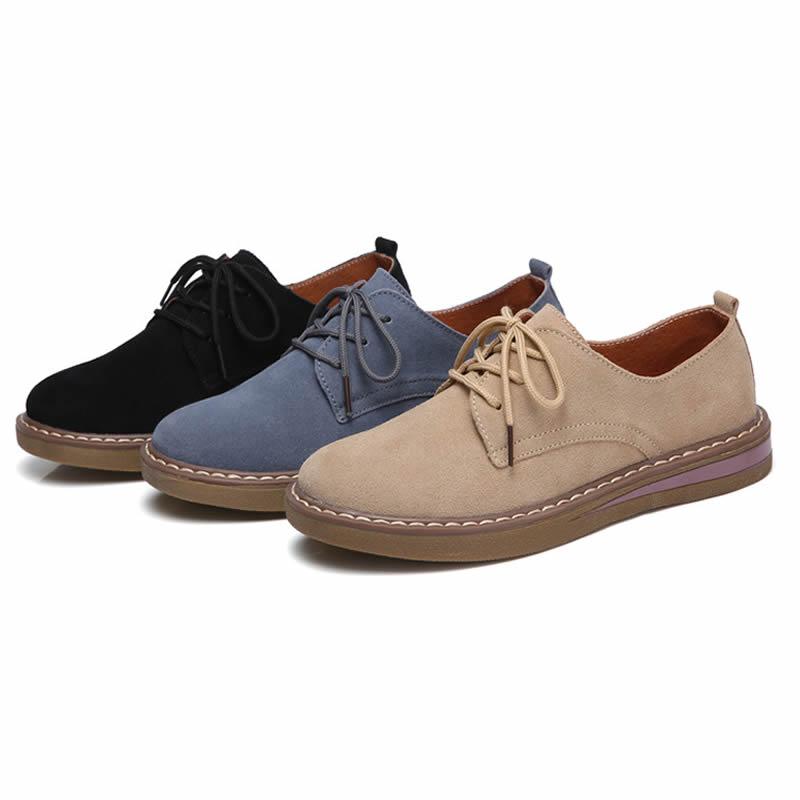 Замшевые женские туфли-оксфорды на плоской подошве, весенние женские кроссовки, лоферы, повседневная обувь, мокасины-лодочки