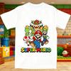 Футболка с графикой Super Mario для мужчин и женщин, летняя, хлопковая, одежда в стиле Y2K, мультяшная, модная, повседневная, с круглым вырезом, с коротким рукавом - ...