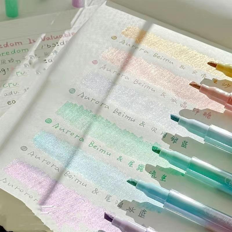 3 шт./компл., блестящие маркеры со звездами для студентов, блестящие маркеры для скрапбукинга, DIY Декор, маркеры для журнала, канцелярские принадлежности