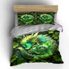 "Dragon Art Decor Set" Bedding Set with 1 Duvet Cover 2 Pillowcases Single Double King Queen, Gift