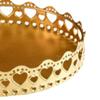 Double Layer Pastry Tray Decorative Copper Gold Biscuits Dessert Display Plate for Wedding Loving