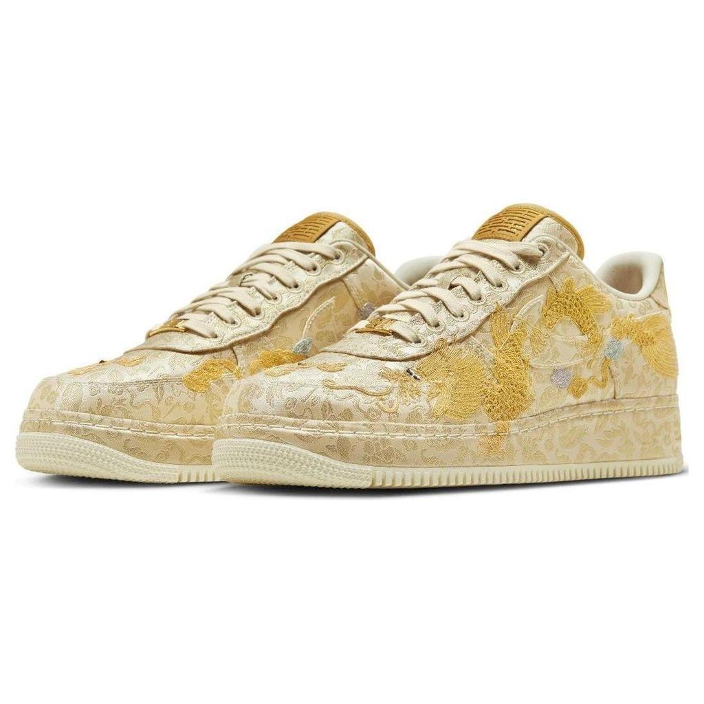 Nike Air Force 1 Low 07 Year of the Dragon Unisex Sneakers Gold Metallic-Gold Lilac HJ4285-777