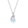 Moonstone Necklace for June Silver Hypoallergenic Great for Wedding and Gifts for Women [FH.bird] Women, Popular, Birthstone, Blue, 925, Necklace,