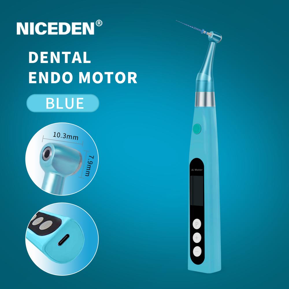 Niceden Беспроводная интеллектуальная стоматологическая терапия корневых каналов NICEDEN 16:1 стандартный угловой наконечник с лампой эндодонтический инструмент эндомотор