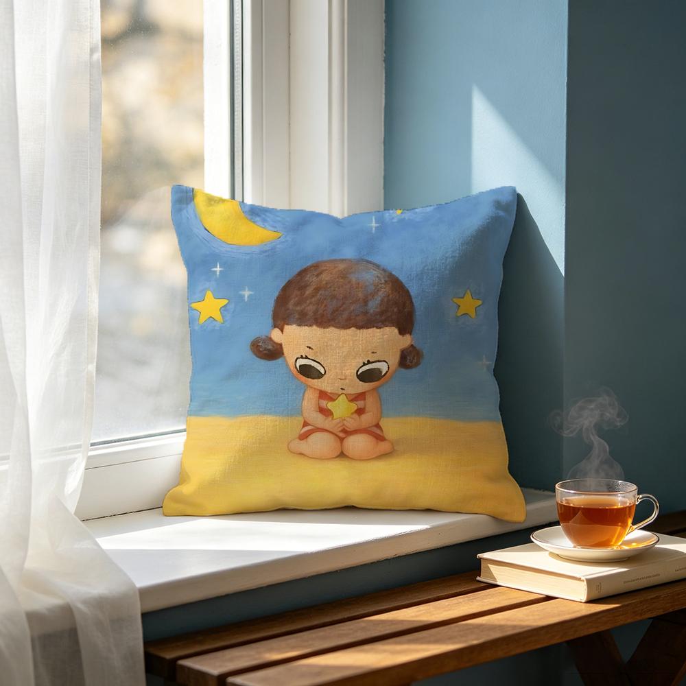 Cartoon KKim Girl Cushion Cover Cushion Cover Set Pcs x x x Pillowcase Decorative Sofa Home Decor