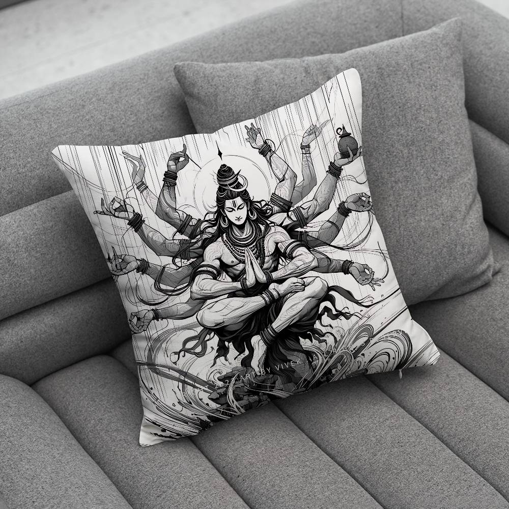 India Art Lord Shivasjpg Pillow Case Pillowcase Home Sofa Cushions Car Cushions Pillowcover Office Pillowshell Pillow