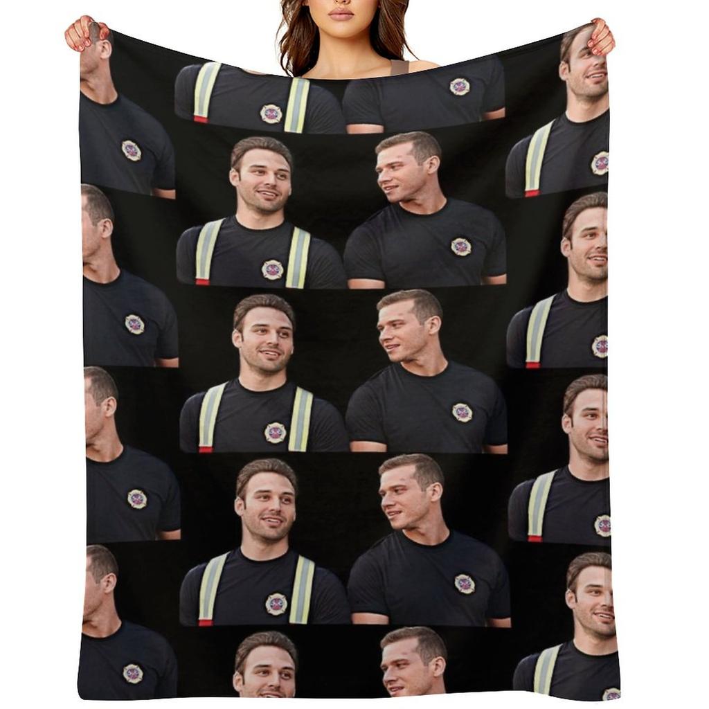 Buck and Eddie Throw Blanket Decorative Sofa Personalized Gift Luxury Throw For Baby Blankets