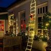 LED Christmas Decorations Fairy Lamp LED Ladder Lamp with Climbing Santa Claus Home Outdoor Christmas Light New Year Ornaments S