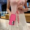 Чехол-сумка через плечо с ремешком на запястье Wave Crossbody для Samsung Galaxy S2 Ultra S24 Plus, ремешок, однотонный, мягкий, из жидкого силикона
