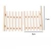 1Set Unpainted Rustic Fairy Garden Door 1/12 Scale Dollhouse Fence Mini Wooden Gate Wood Craft Scene Model Kids Pretend Play Toy