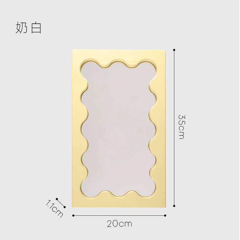 Прямоугольное волнистое настольное зеркало для макияжа в скандинавском стиле, настенное зеркало для ванной, спальни, прихожей